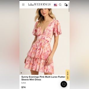 Lulu’s multicolored pink dress
